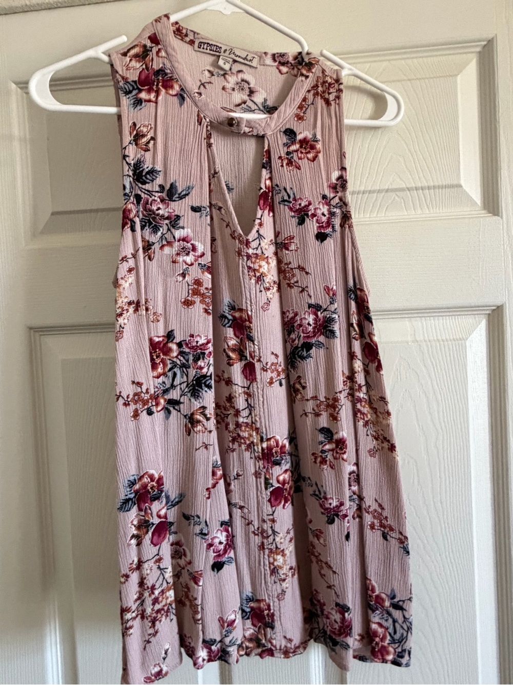 Gypsies & Moondust Pink Floral Blouse